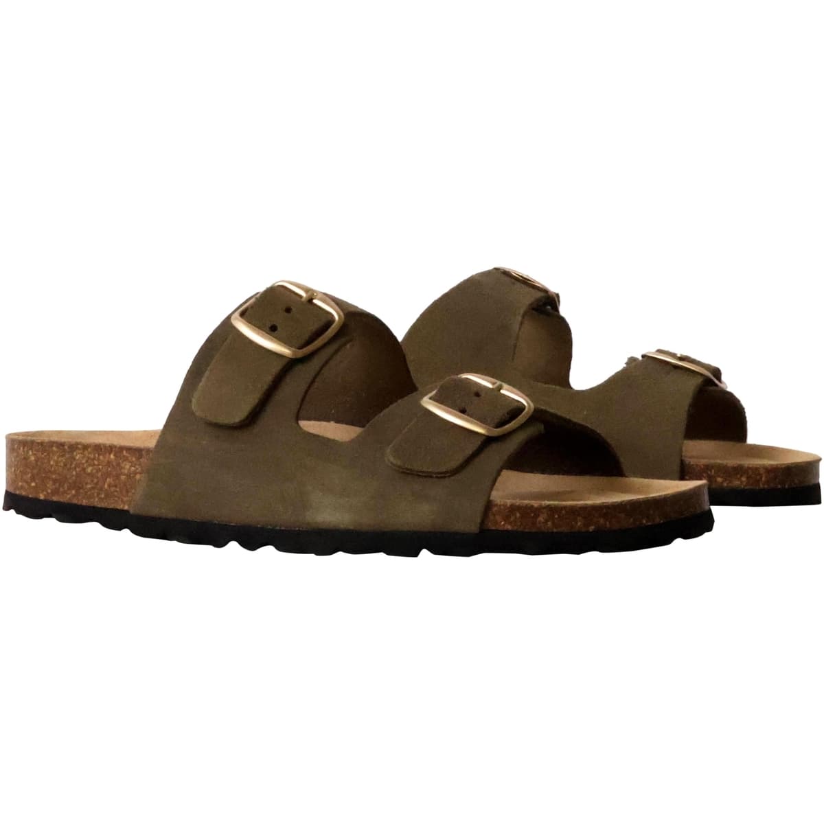 Women's Mules The Divine Factory Khaki