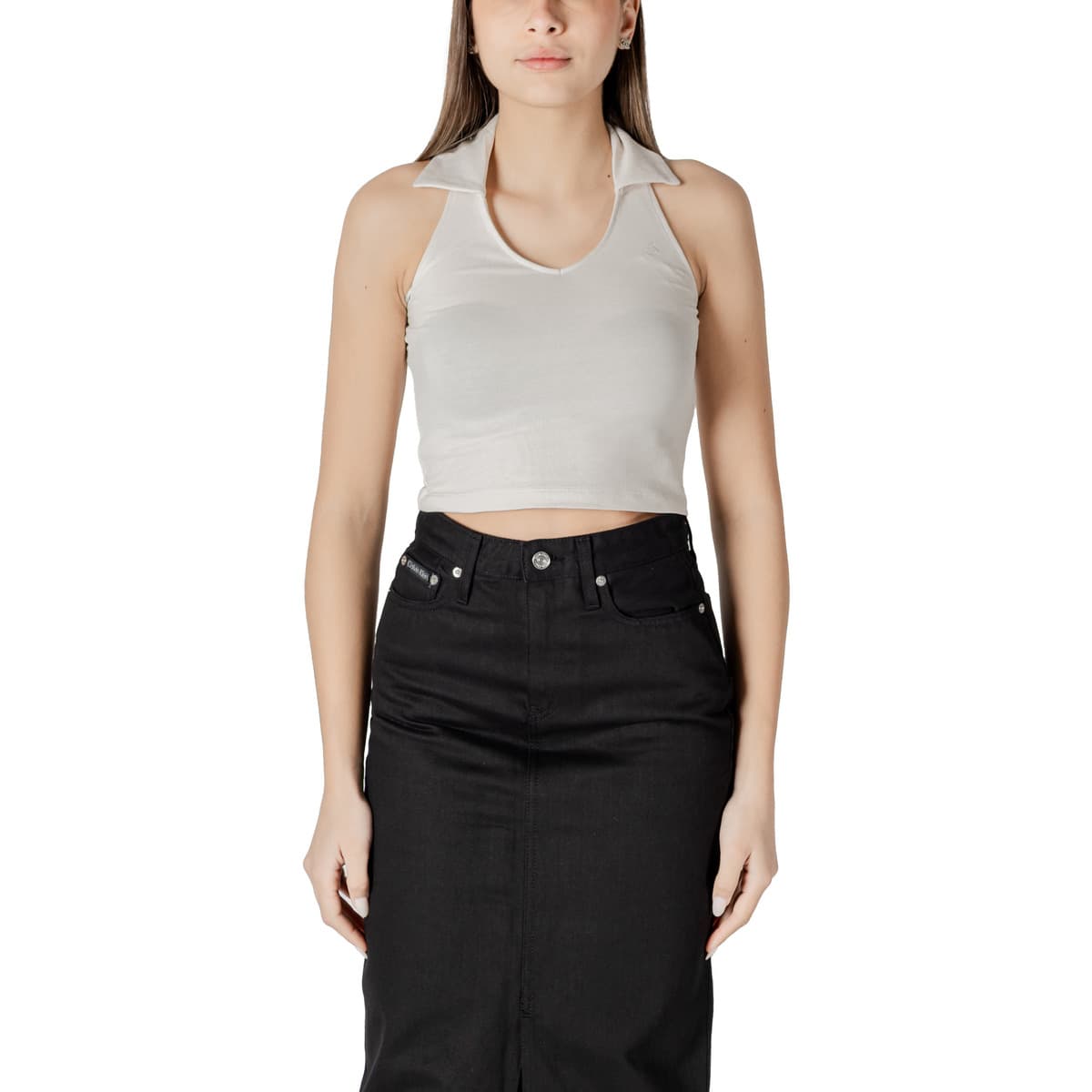 Μπλούζα Calvin Klein Jeans HALTERNECK POLO COLLAR TOP J20J225320