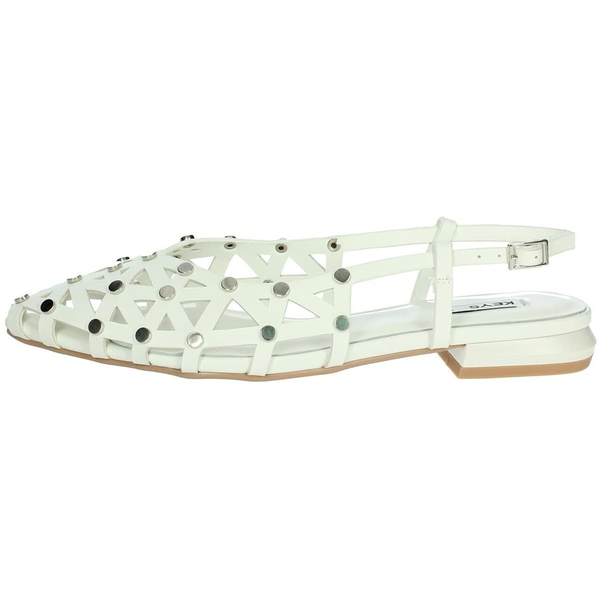 Women's Ballet Flats Keys White