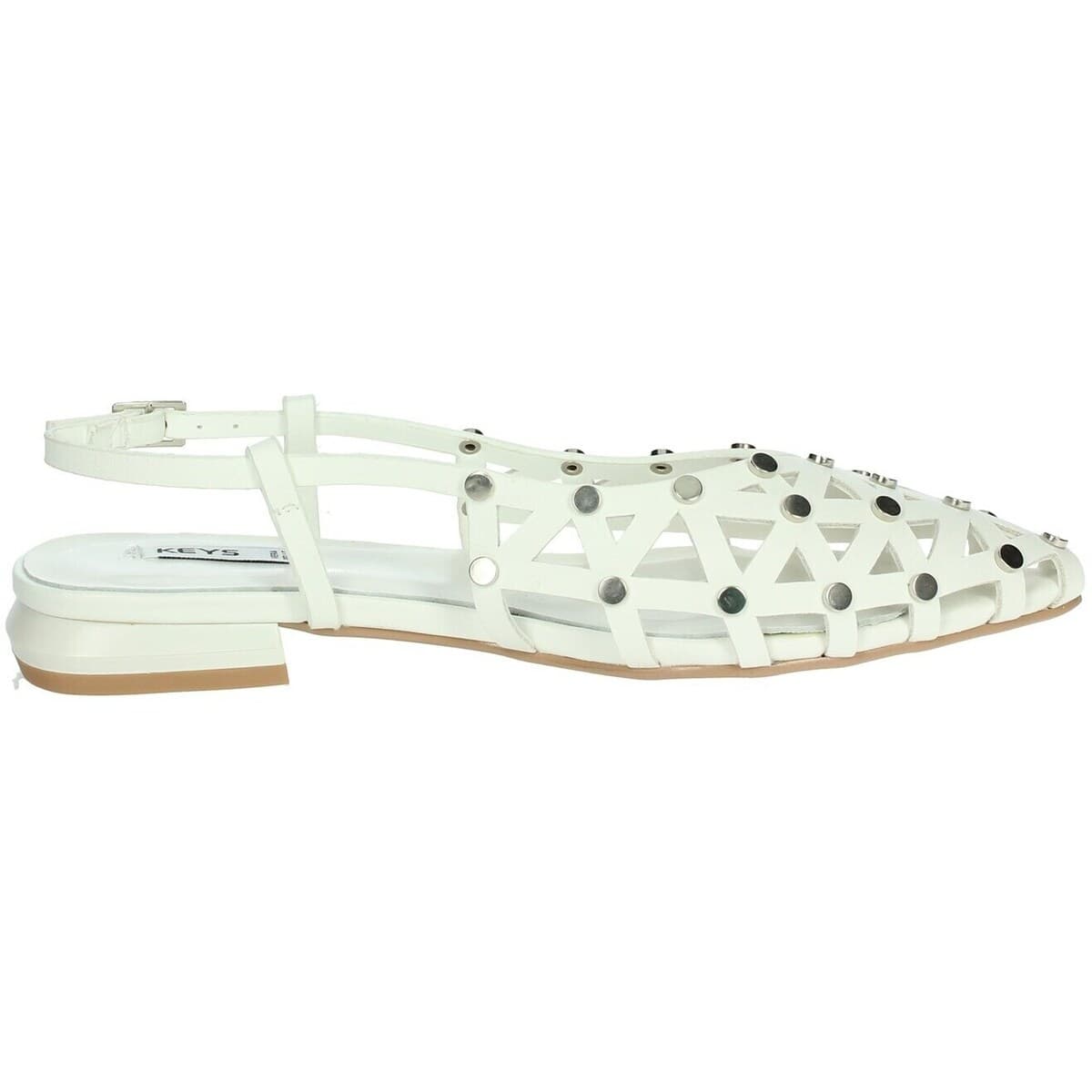 Women's Ballet Flats Keys White