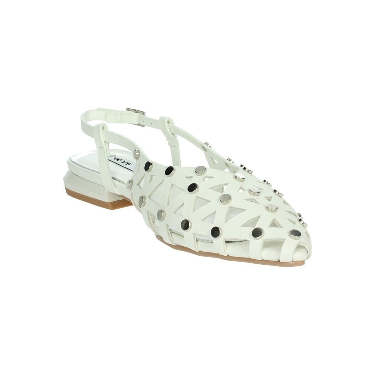 Women's Ballet Flats Keys White