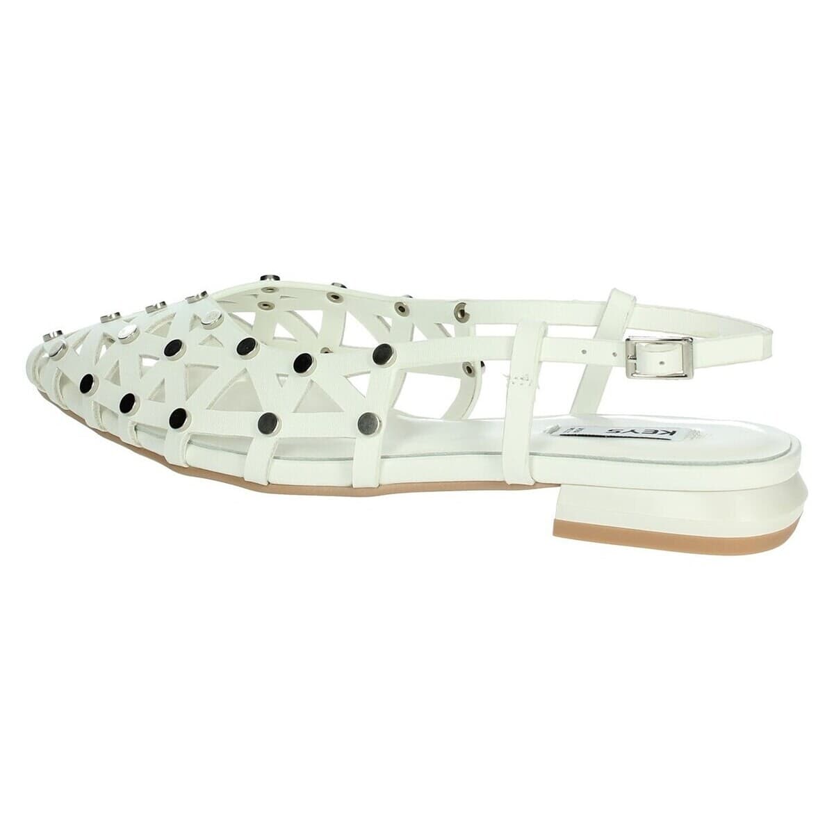 Women's Ballet Flats Keys White