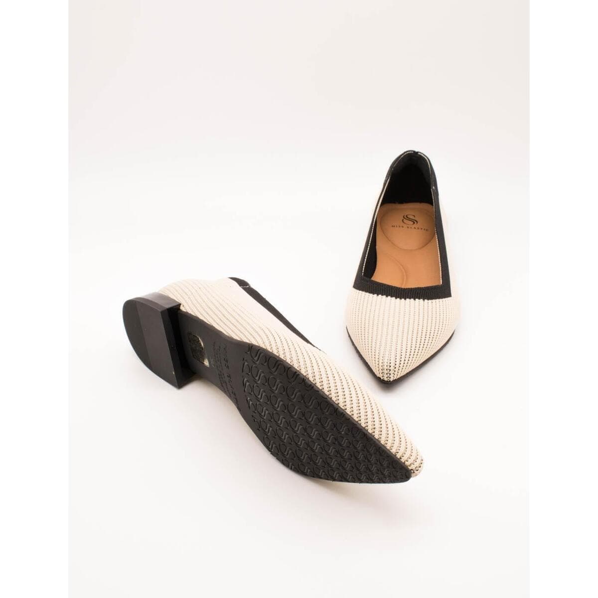 Women's Dress Shoes Miss Elastic Beige