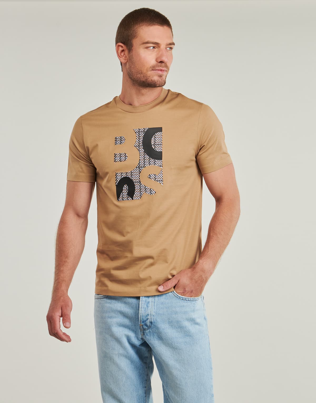 Men's T-Shirts BOSS Beige