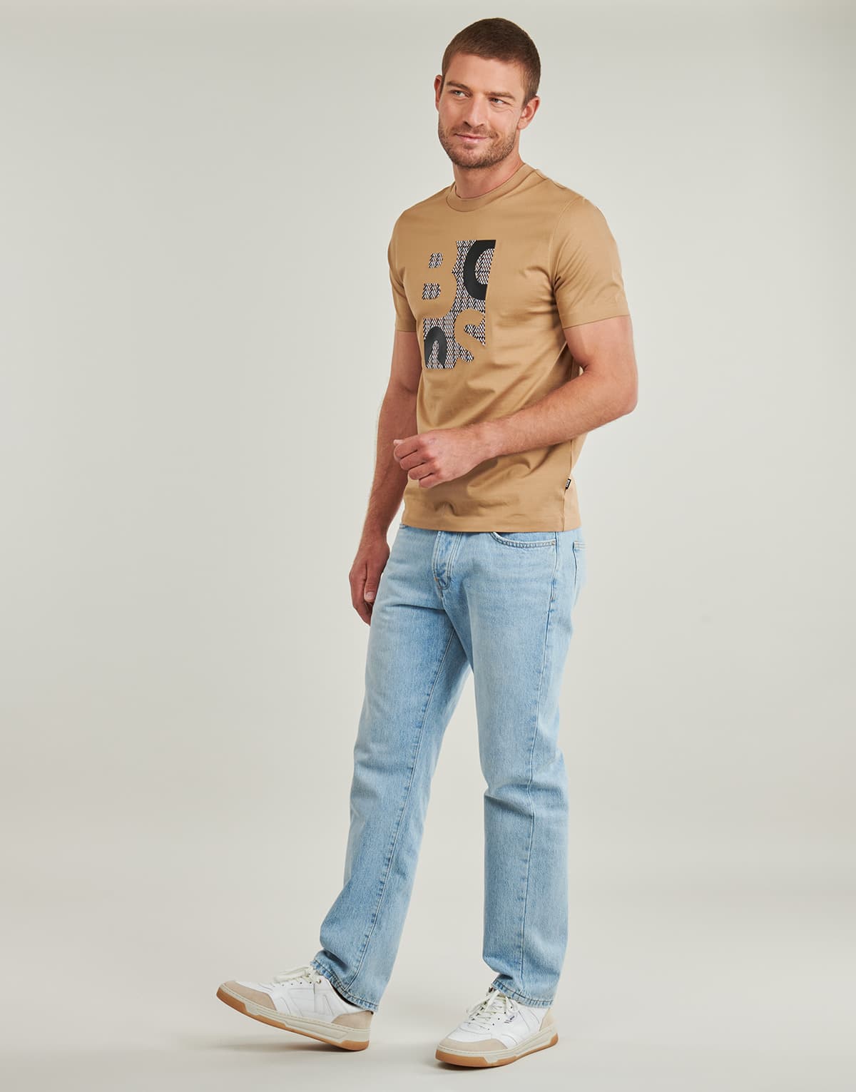 Men's T-Shirts BOSS Beige