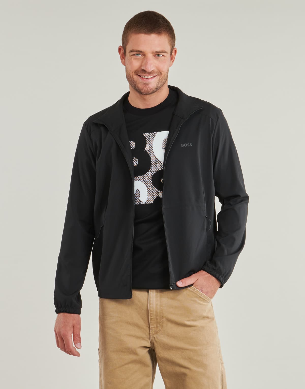 Men's Windbreakers BOSS Black