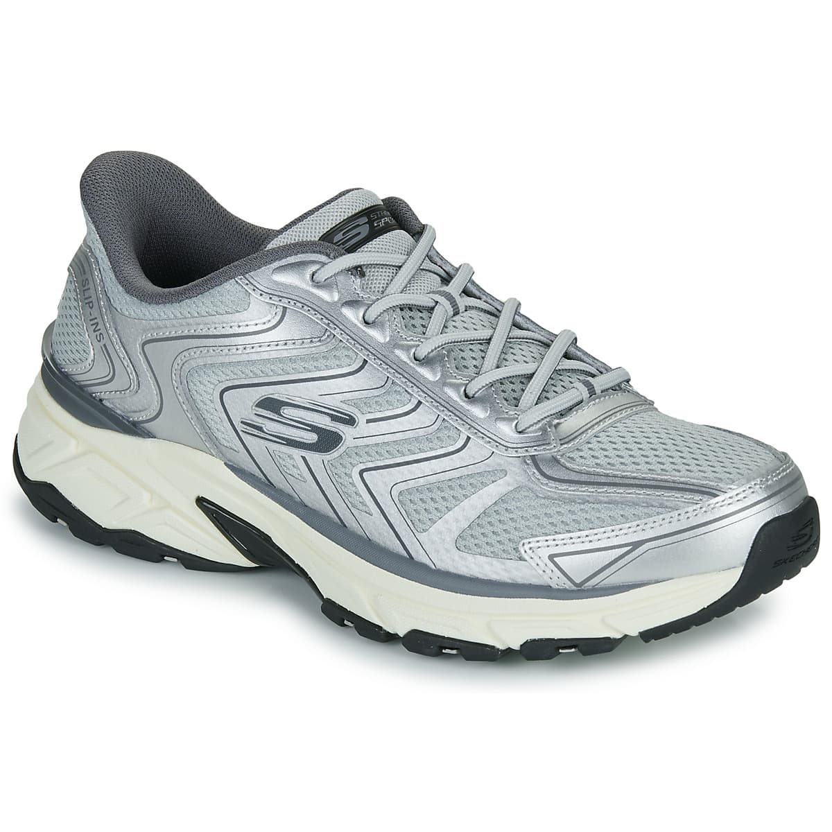 Men's Sports Shoes Skechers Silver