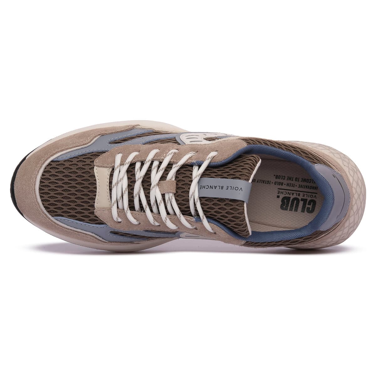 Men's Sneakers Voile Blanche Blue