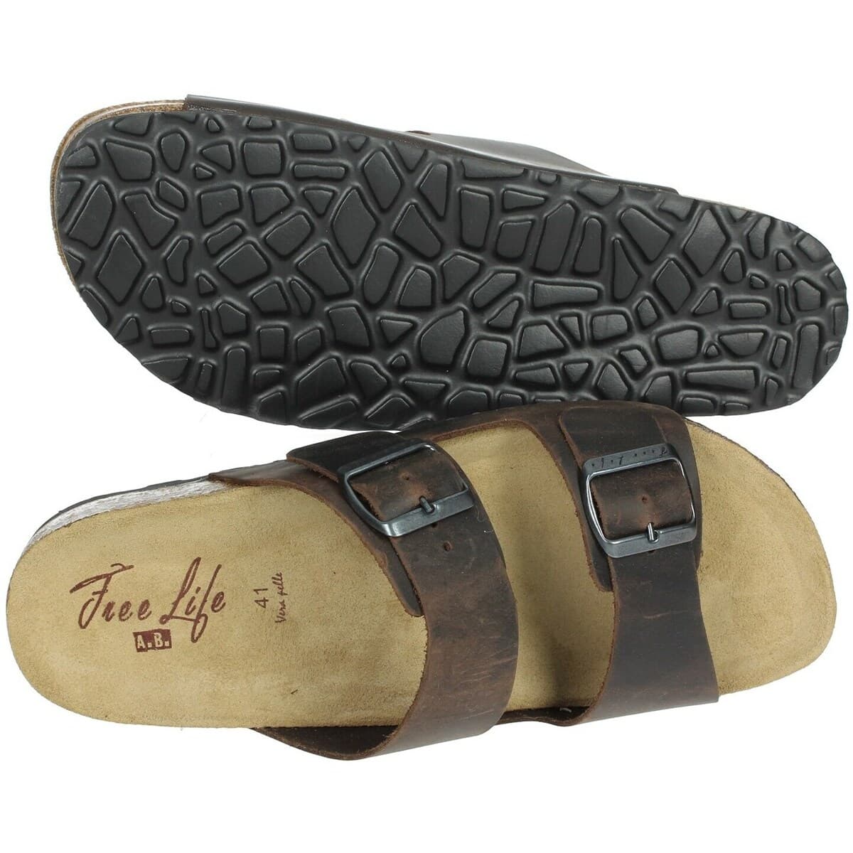 Men's Flip Flops Free Life Brown