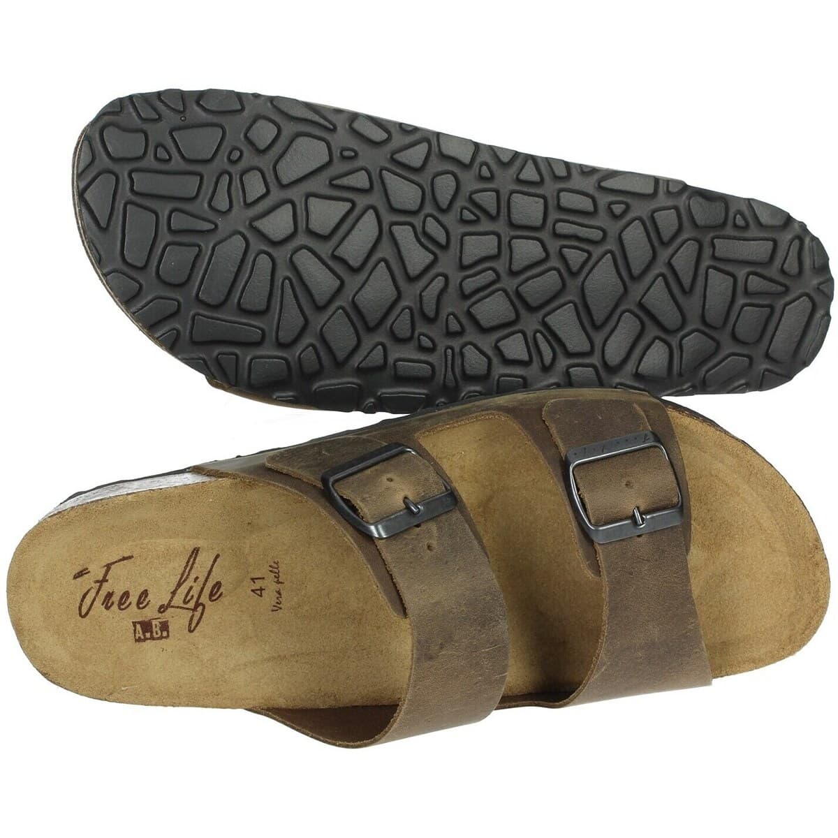 Men's Flip Flops Free Life Brown