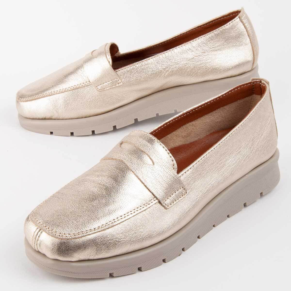 Women's Loafers Purapiel Gold