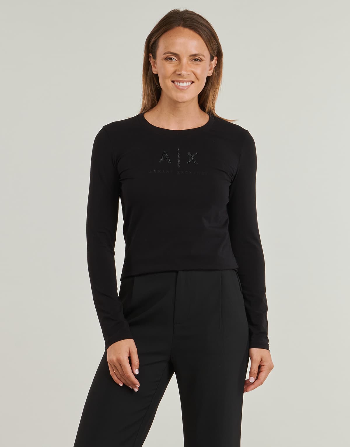 Women's T-Shirts Armani Exchange Black