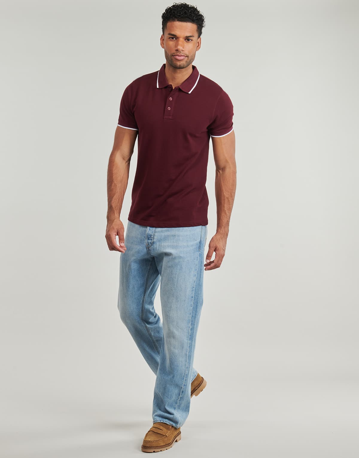 Men's Polo Shirts Yurban Bordeaux