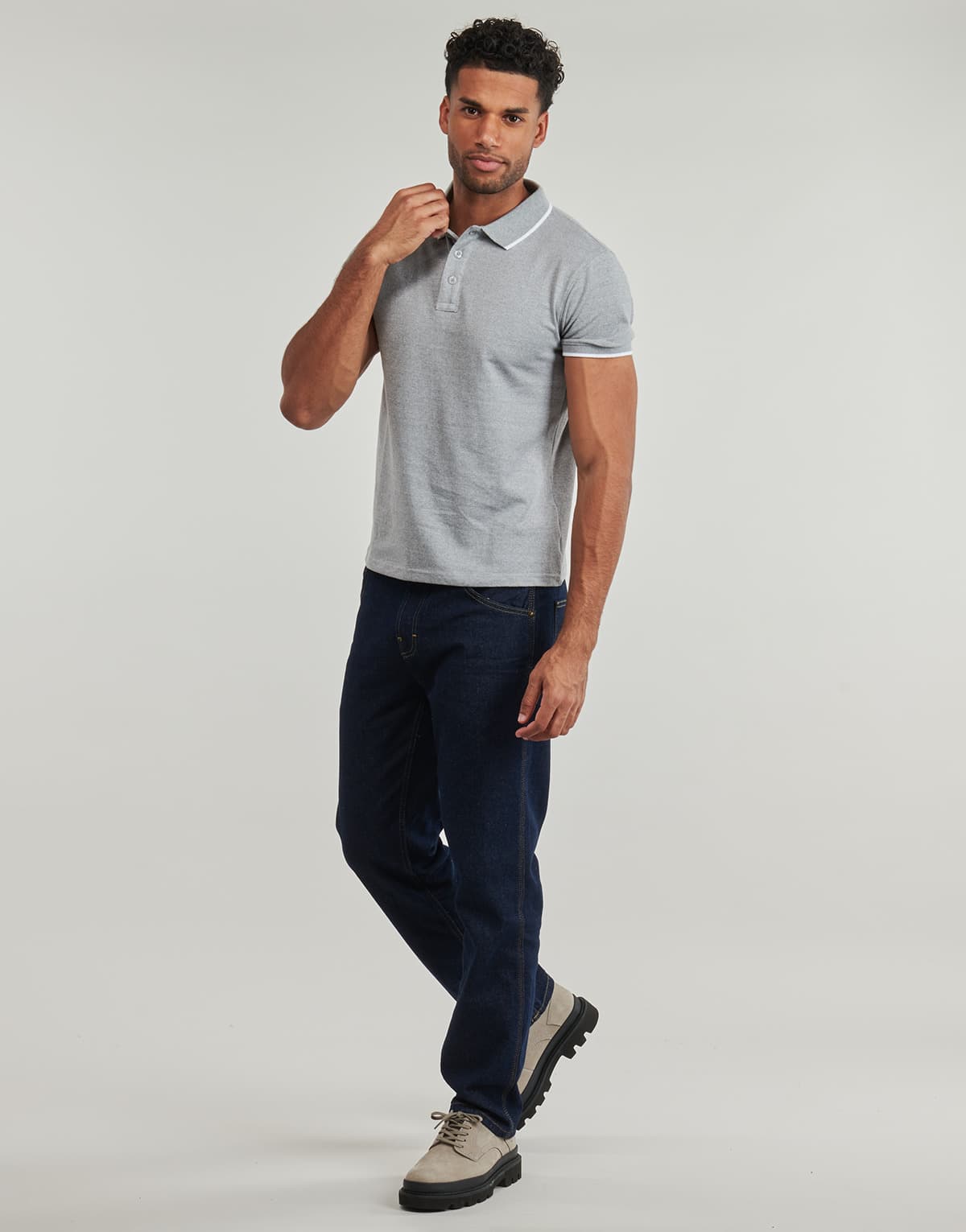Men's Polo Shirts Yurban Gray