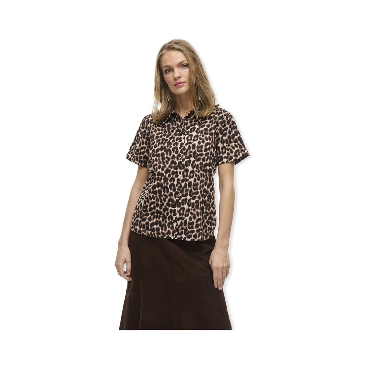 Women's T-Shirts Vila Brown