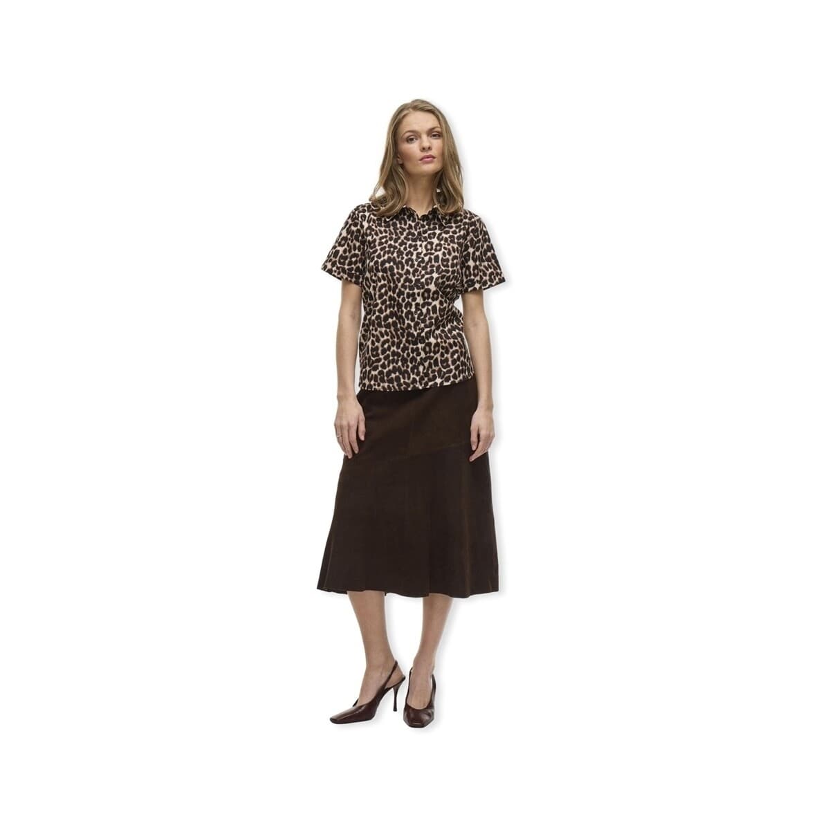 Women's T-Shirts Vila Brown