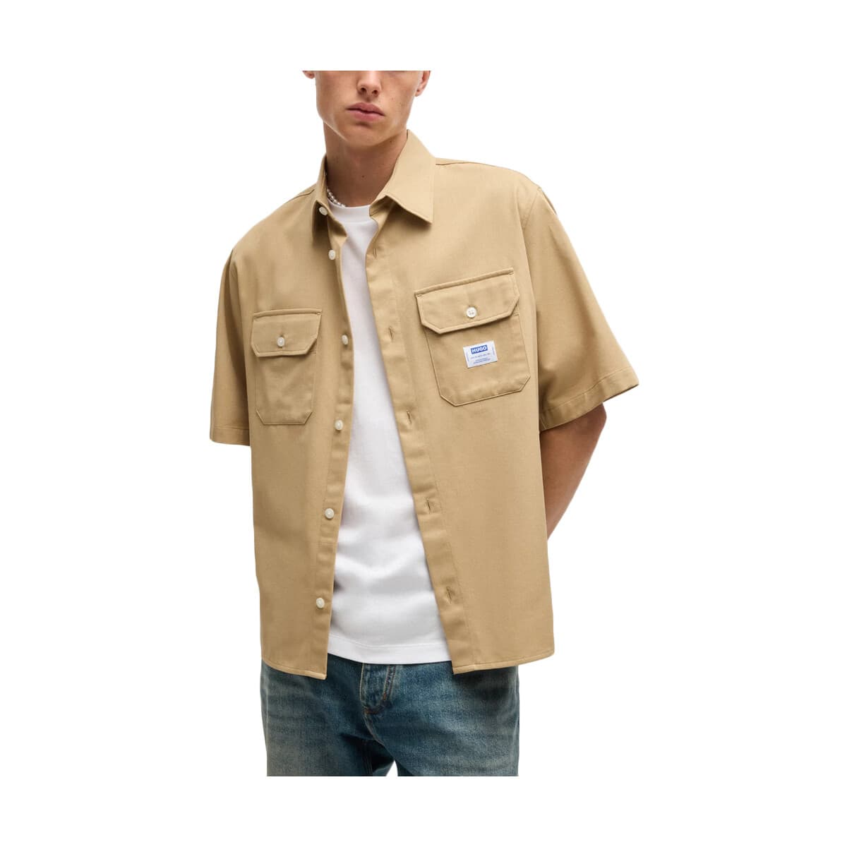 Men's Shirts Hugo Beige