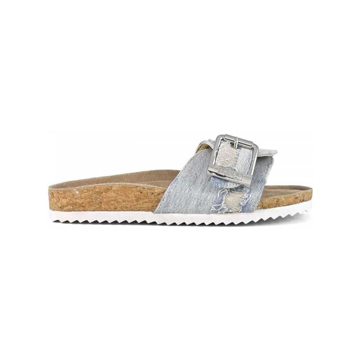 Σανδάλια χωρίς τακούνι Colors of California Monoband sandal cork denim
