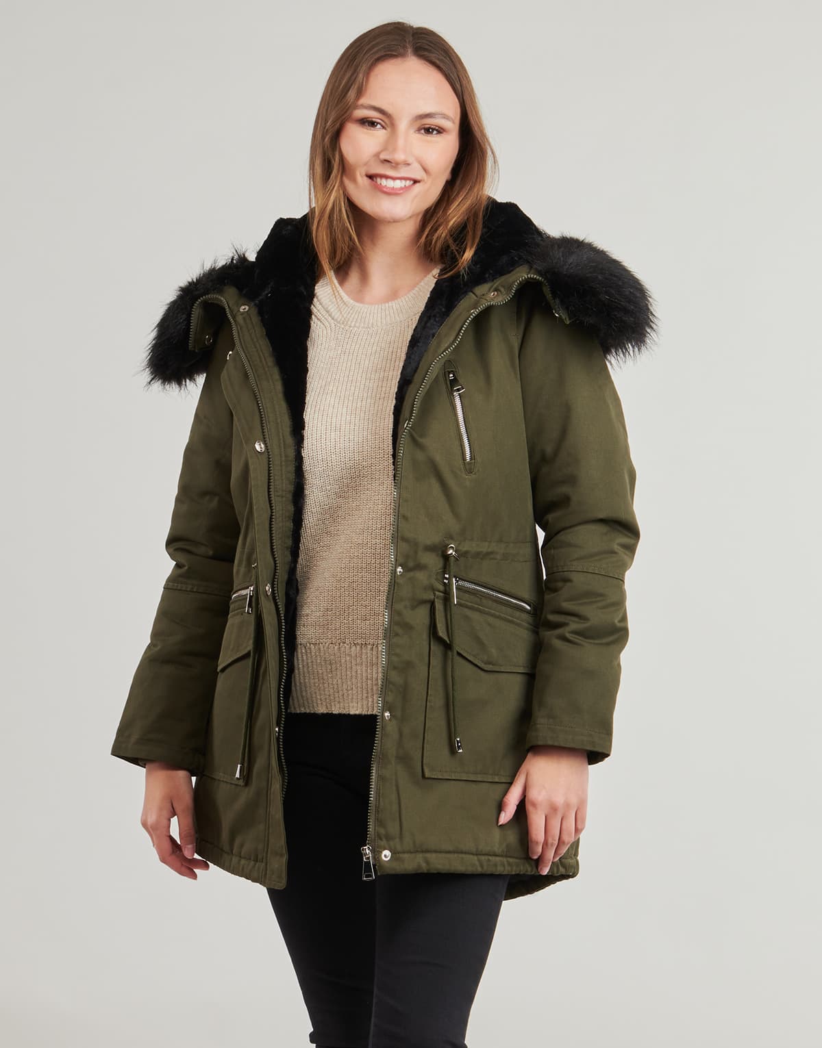 Women's Parkas Betty London Khaki