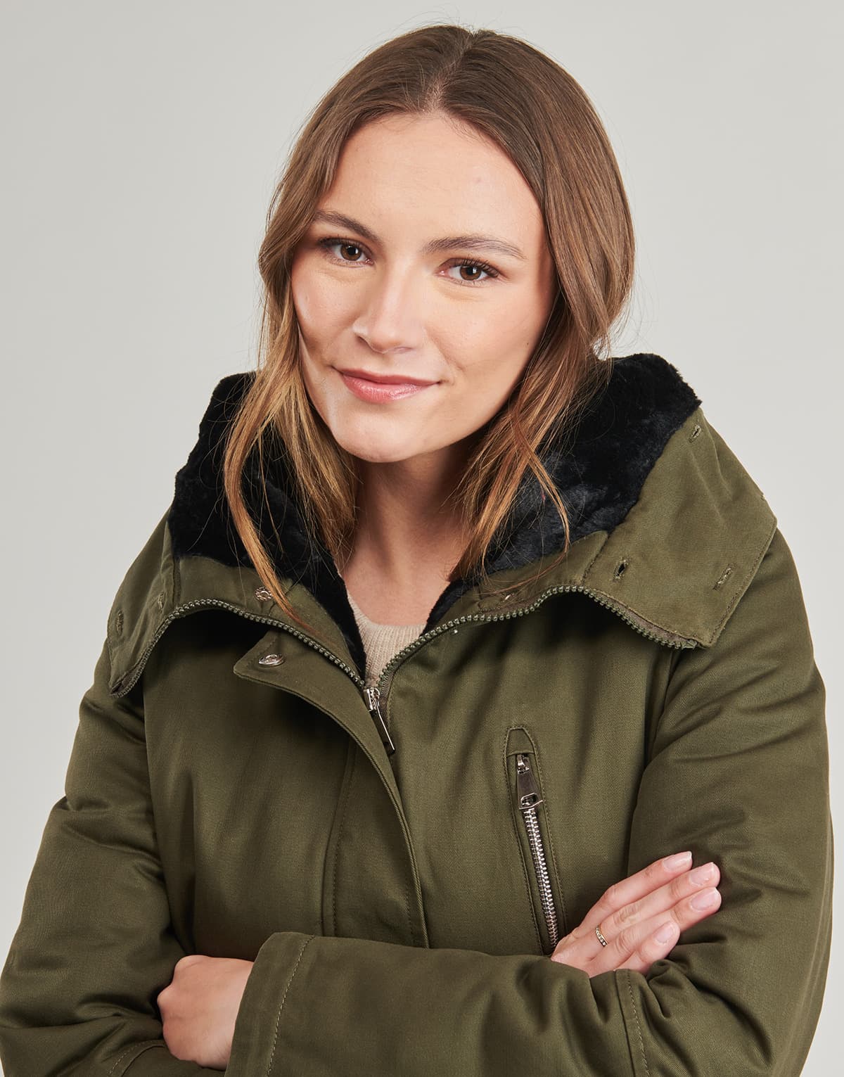 Women's Parkas Betty London Khaki