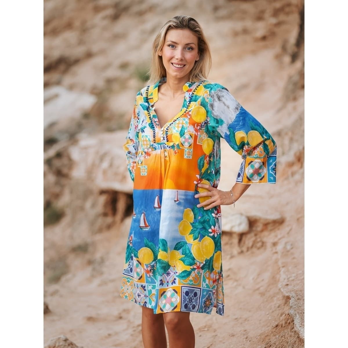 Women's Dresses Isla Bonita By Sigris Yellow