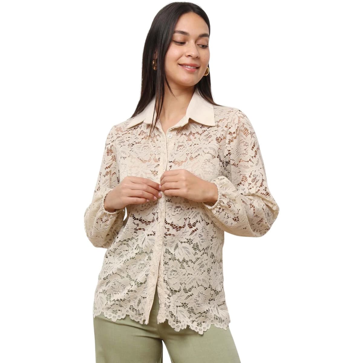 Women's Shirts La Modeuse Beige