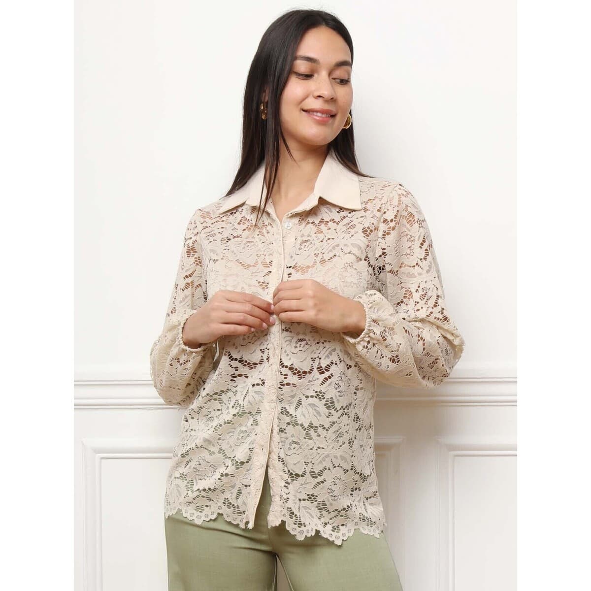 Women's Shirts La Modeuse Beige