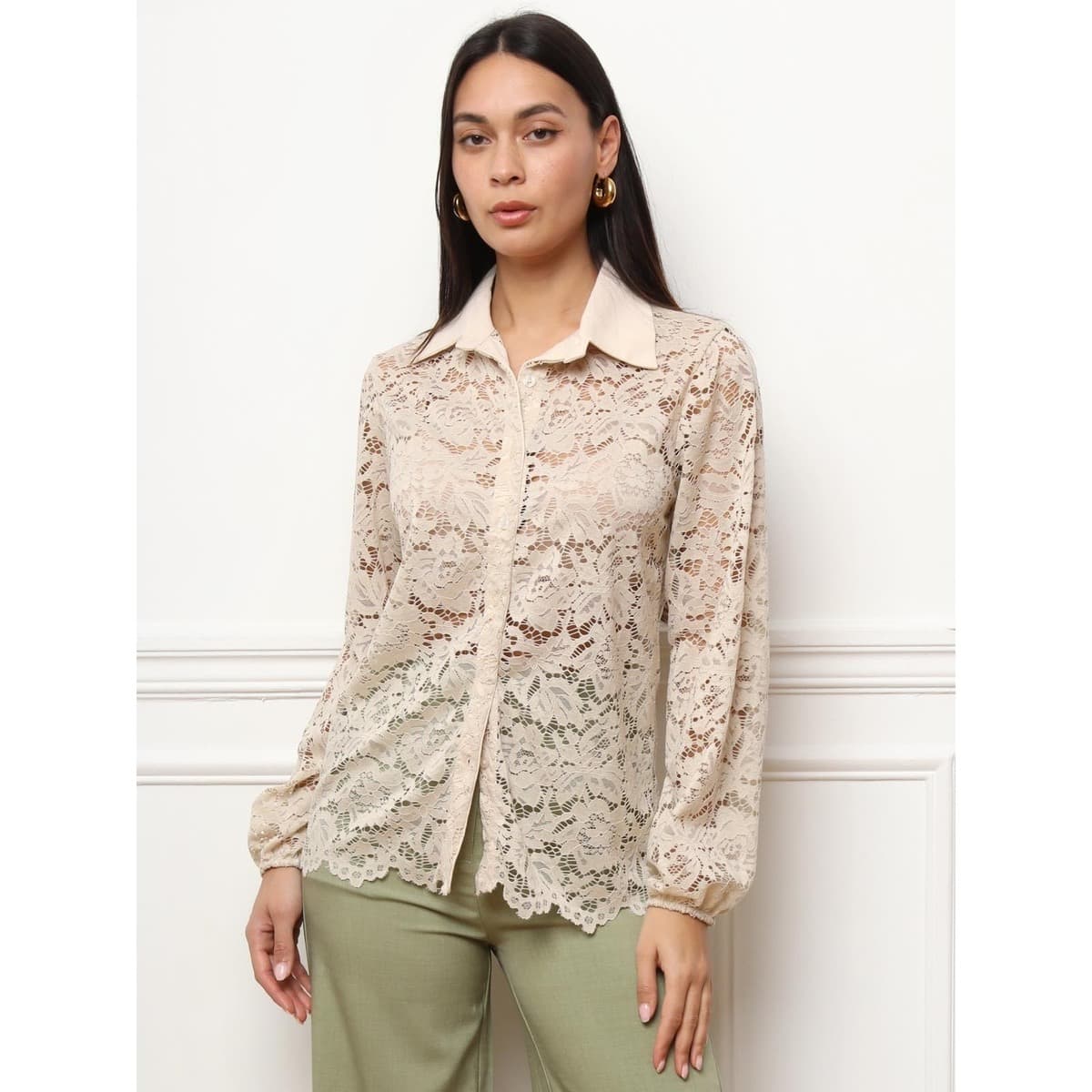 Women's Shirts La Modeuse Beige