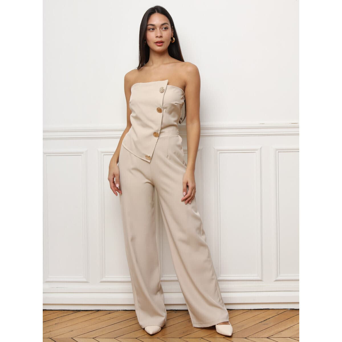 Women's Jumpsuits La Modeuse Beige