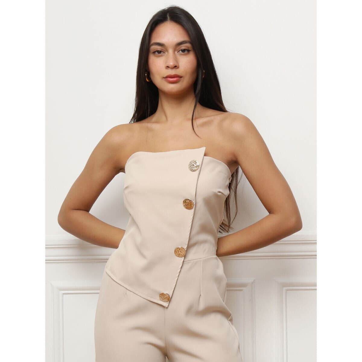Women's Jumpsuits La Modeuse Beige