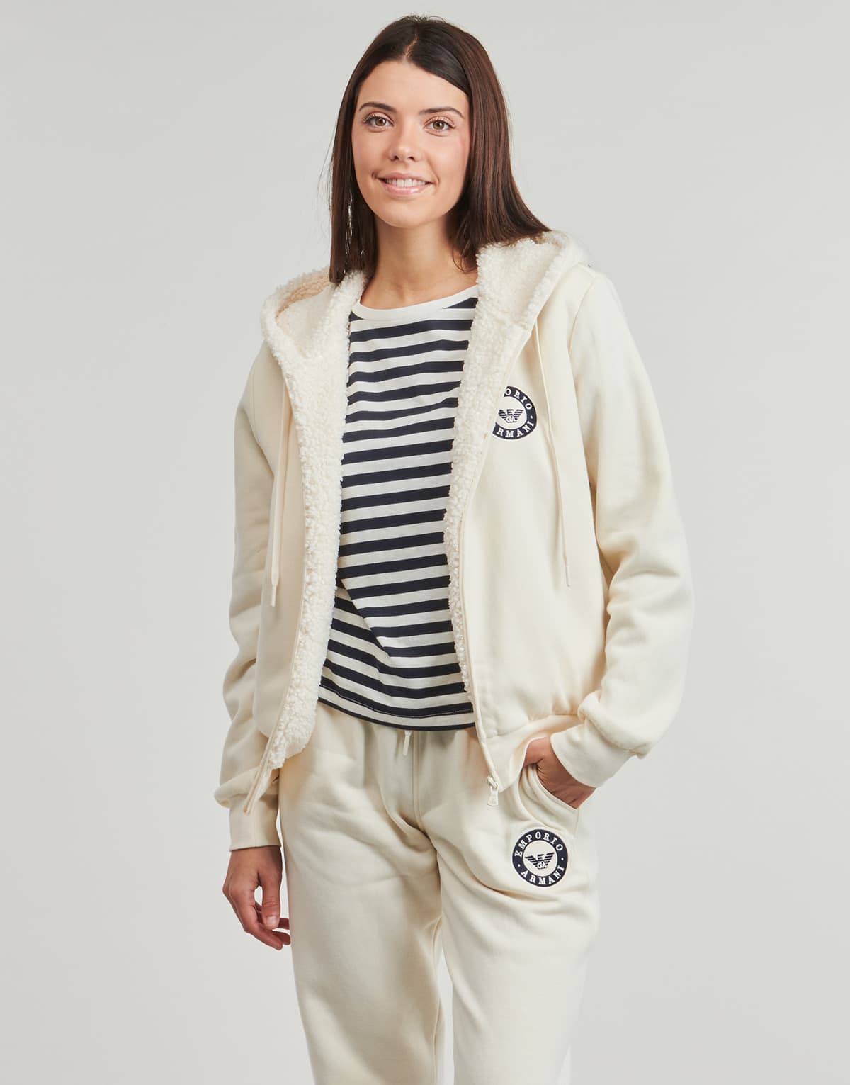 Women's Sweatshirts Emporio Armani Beige