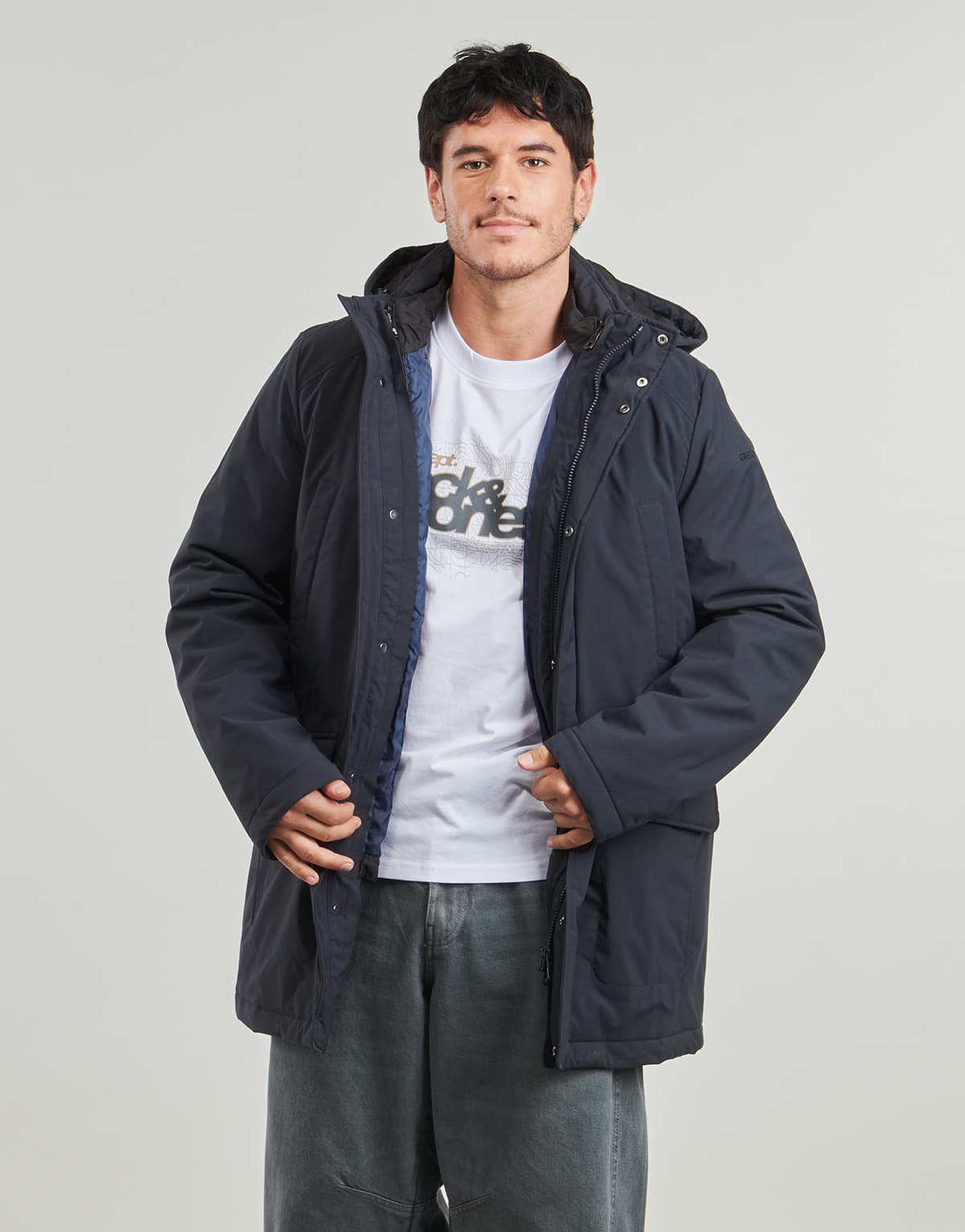 Men's Parkas Geox Blue