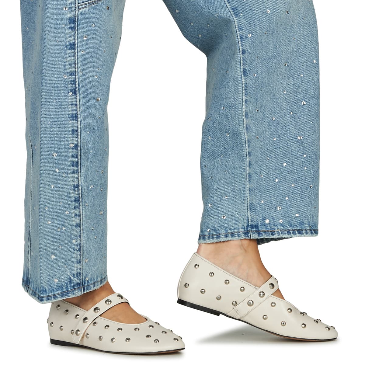 Women's Ballet Flats Inuovo White