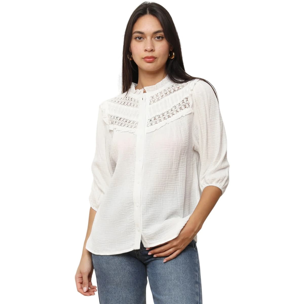 Women's Shirts La Modeuse White