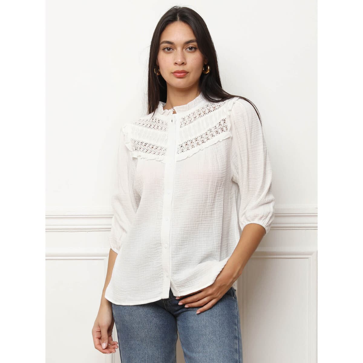 Women's Shirts La Modeuse White