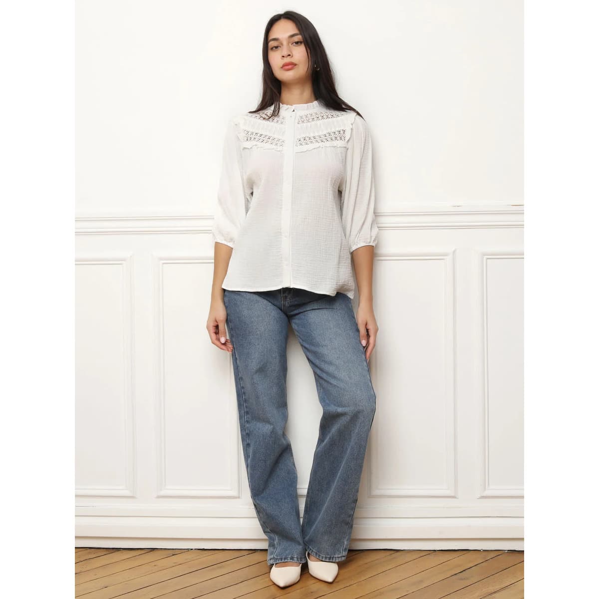 Women's Shirts La Modeuse White