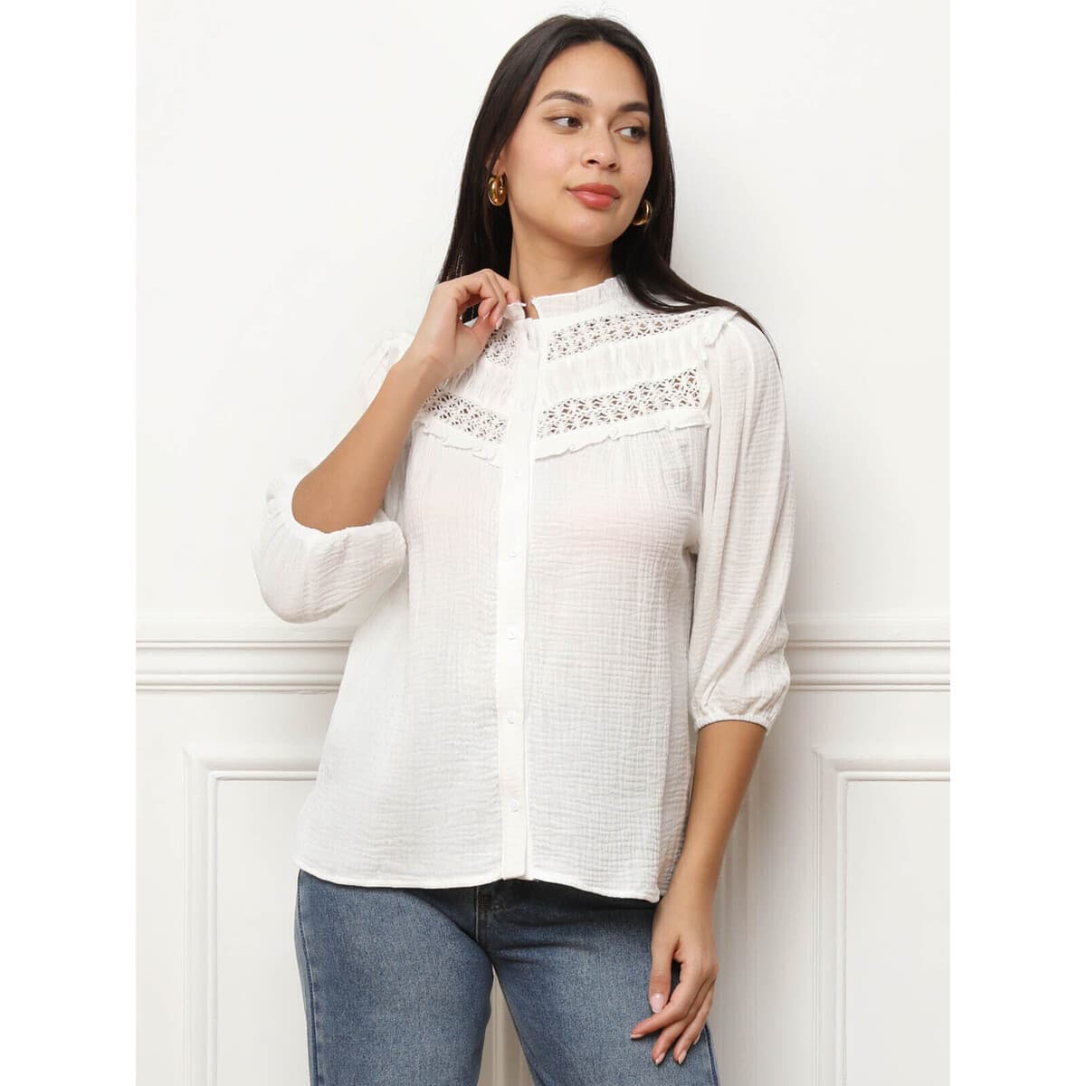 Women's Shirts La Modeuse White
