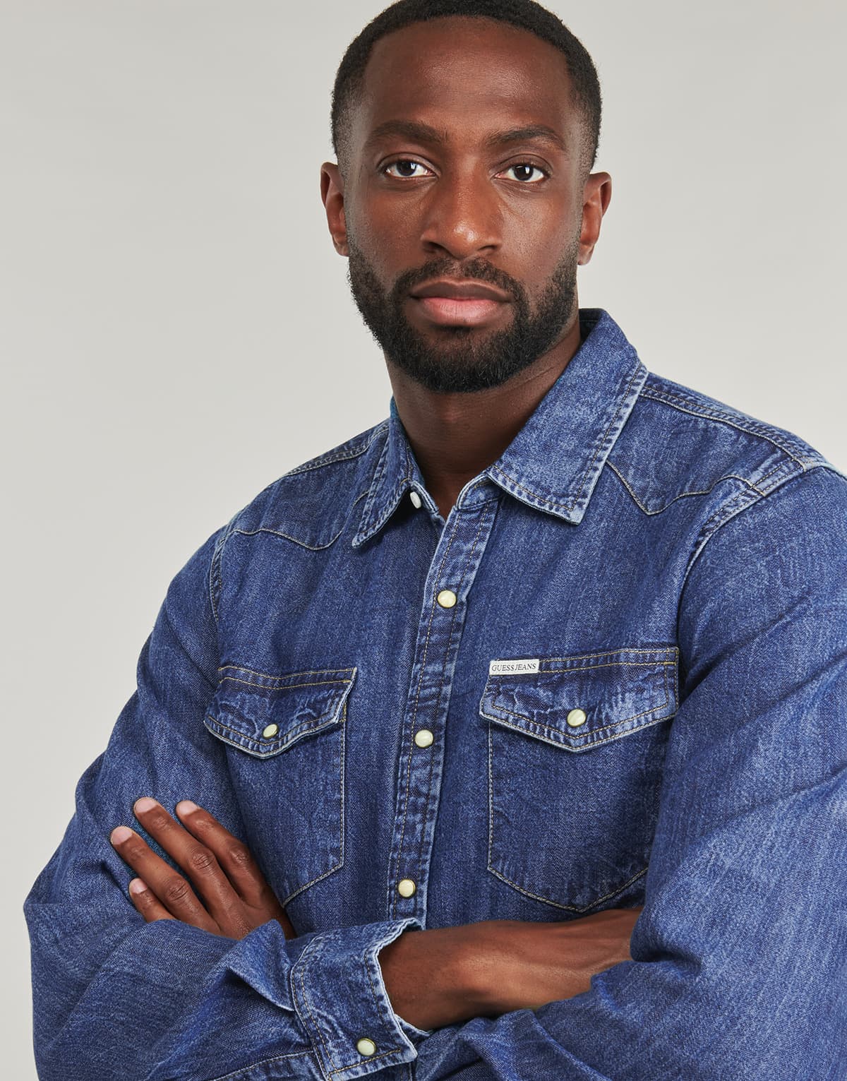 Men's Shirts Guess Blue