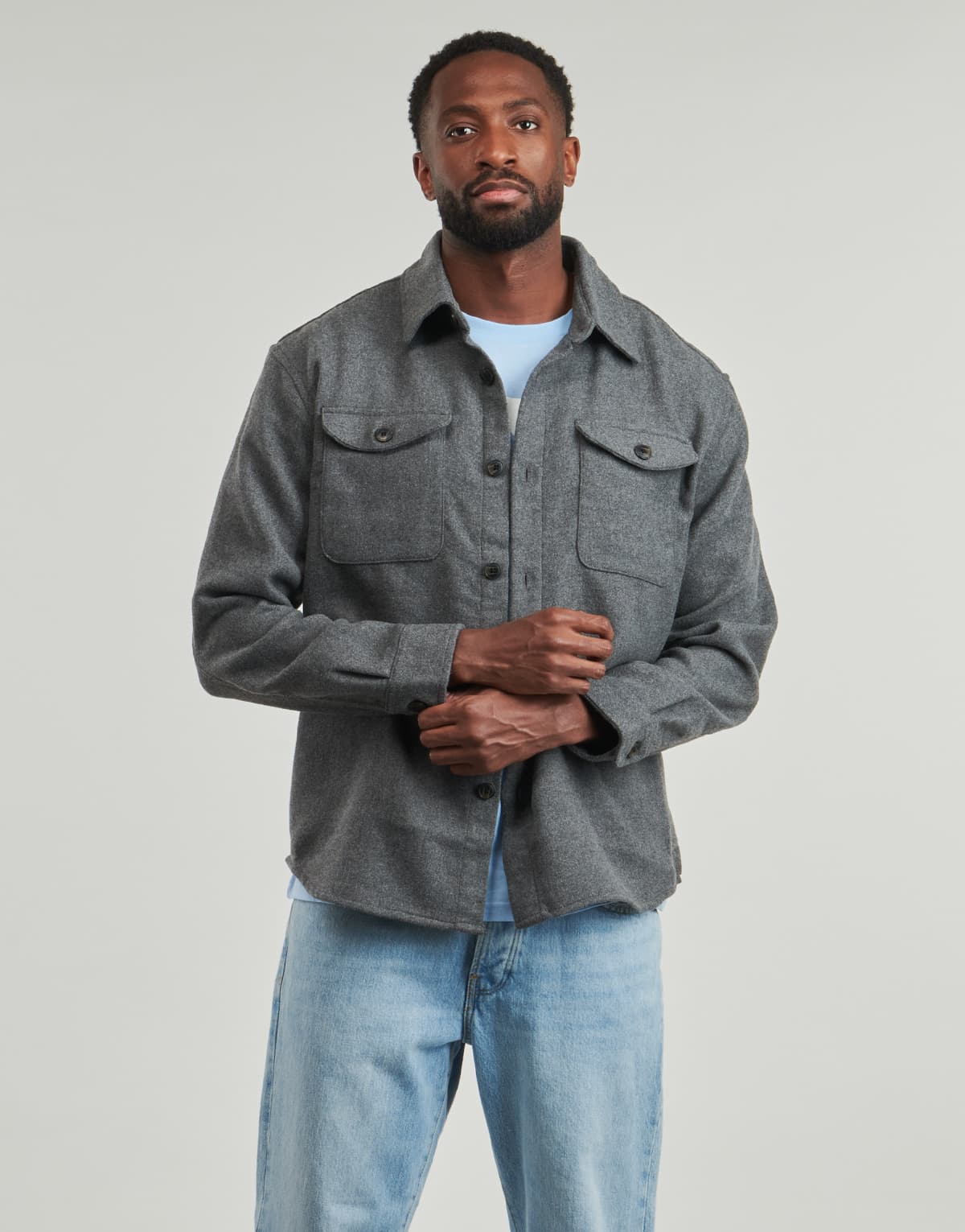 Pablo Wool Blend Relaxed Fit Overshirt Men Selected
