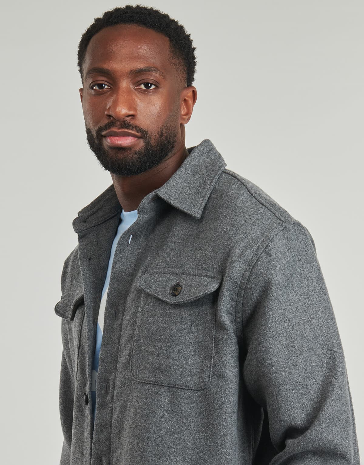 Pablo Wool Blend Relaxed Fit Overshirt Men Selected