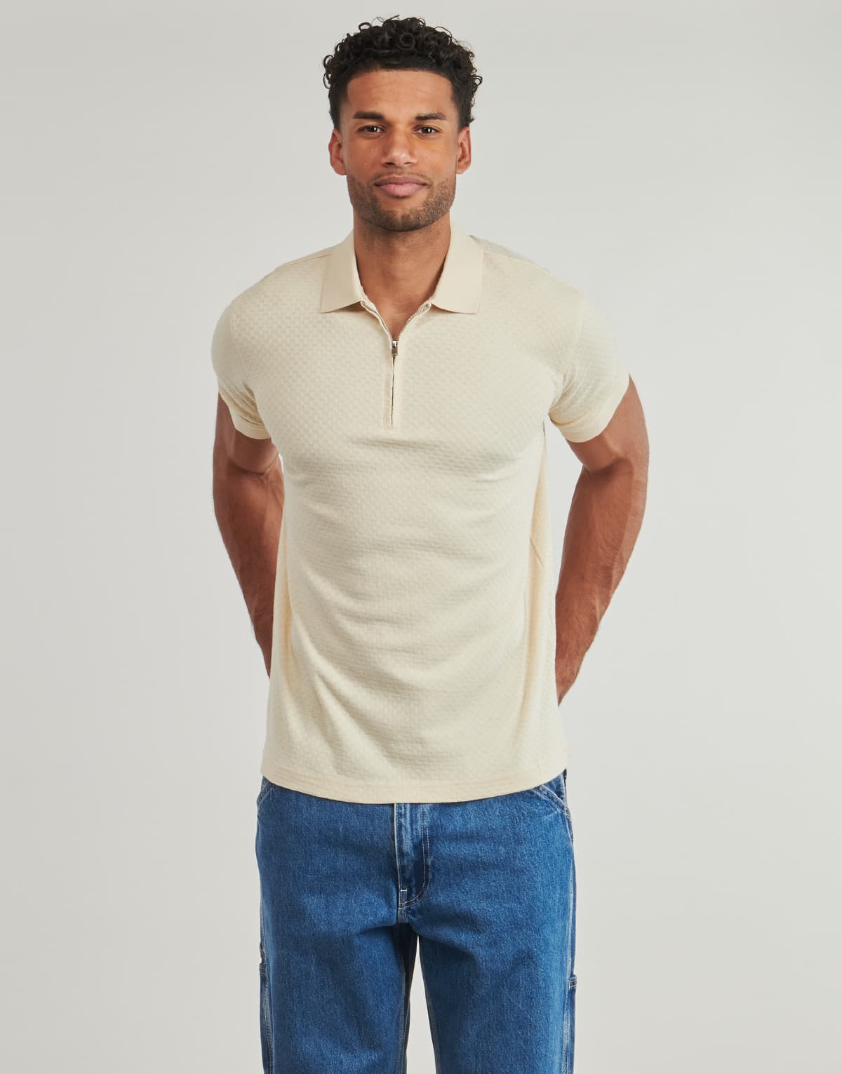 Men's Polo Shirts Selected Beige