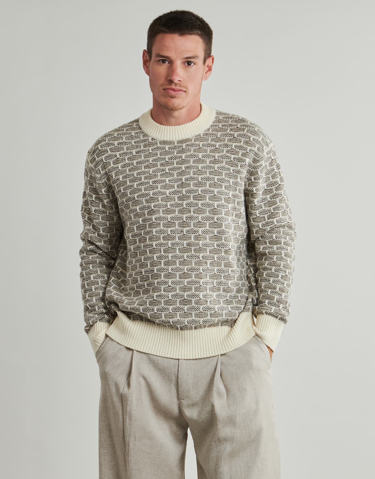 Men's Sweaters Selected Beige
