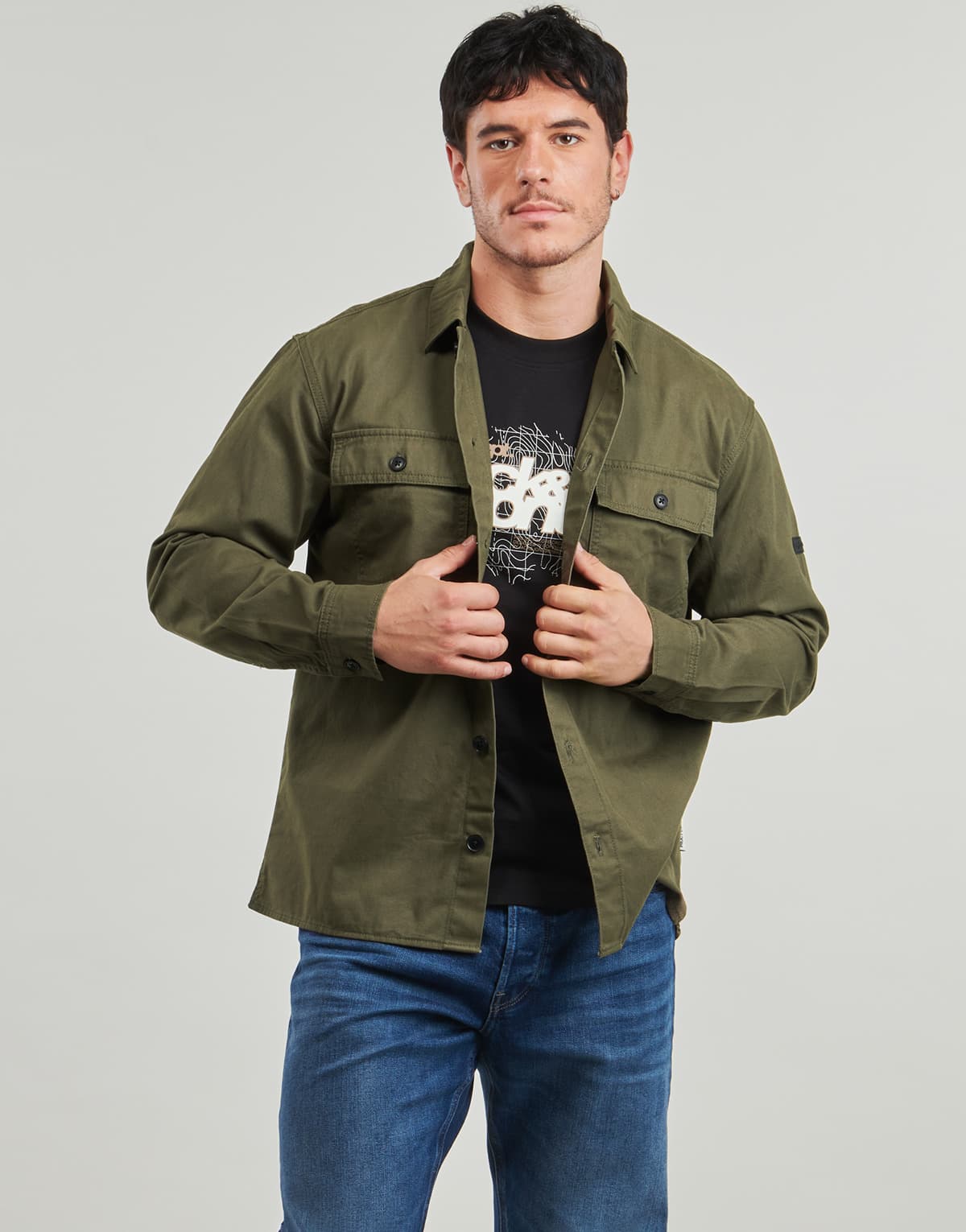 Men's Shirts Jack & Jones Khaki