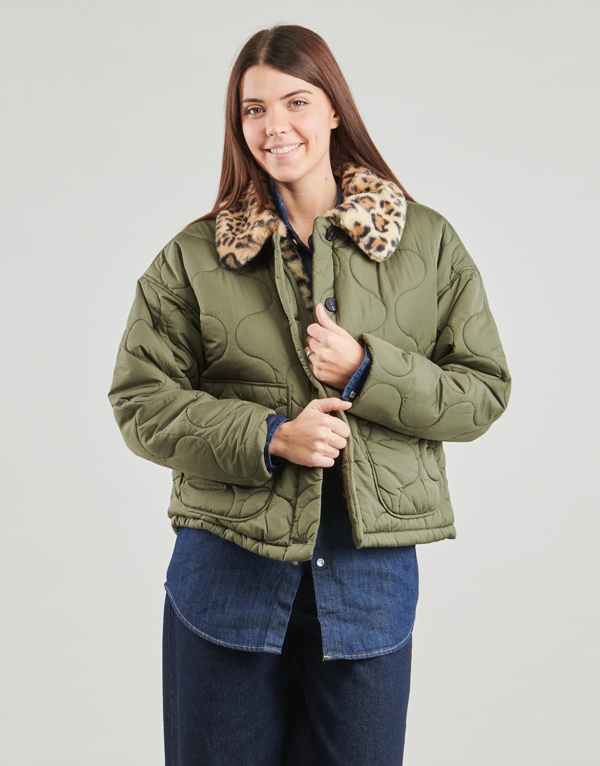 Women's Jackets Noisy May Khaki