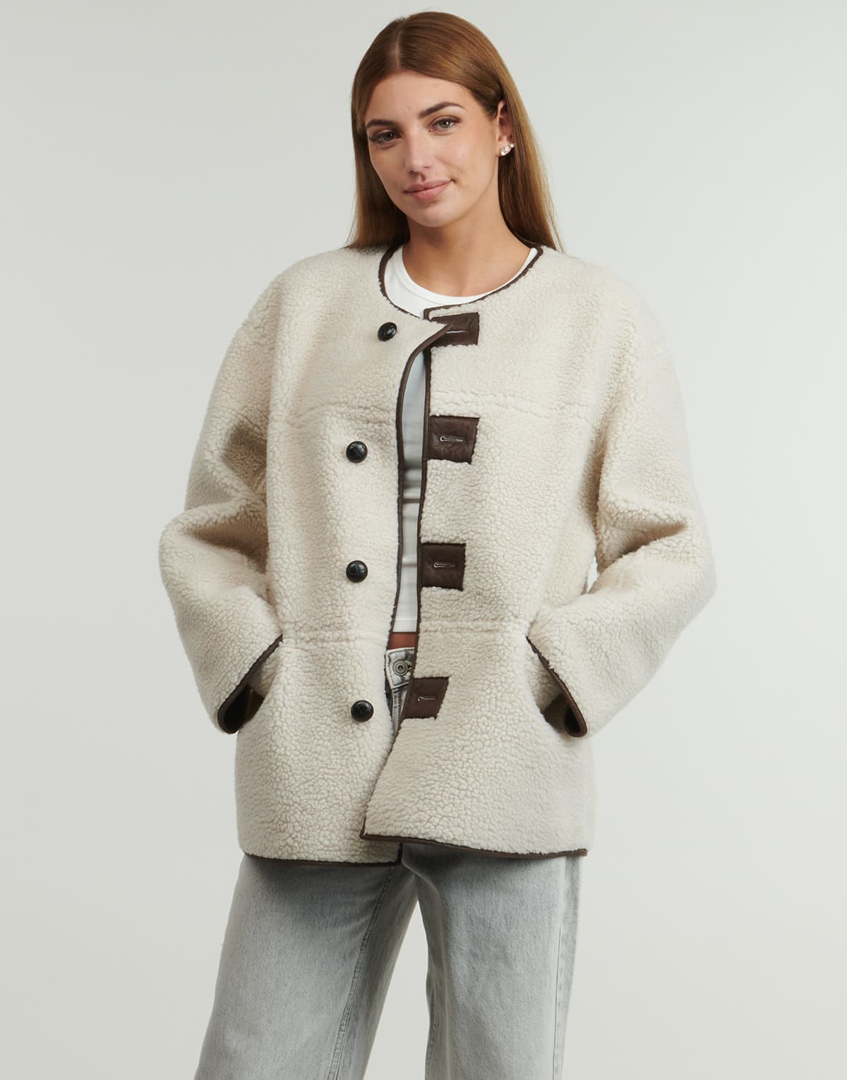 Women's Jackets Pieces Beige