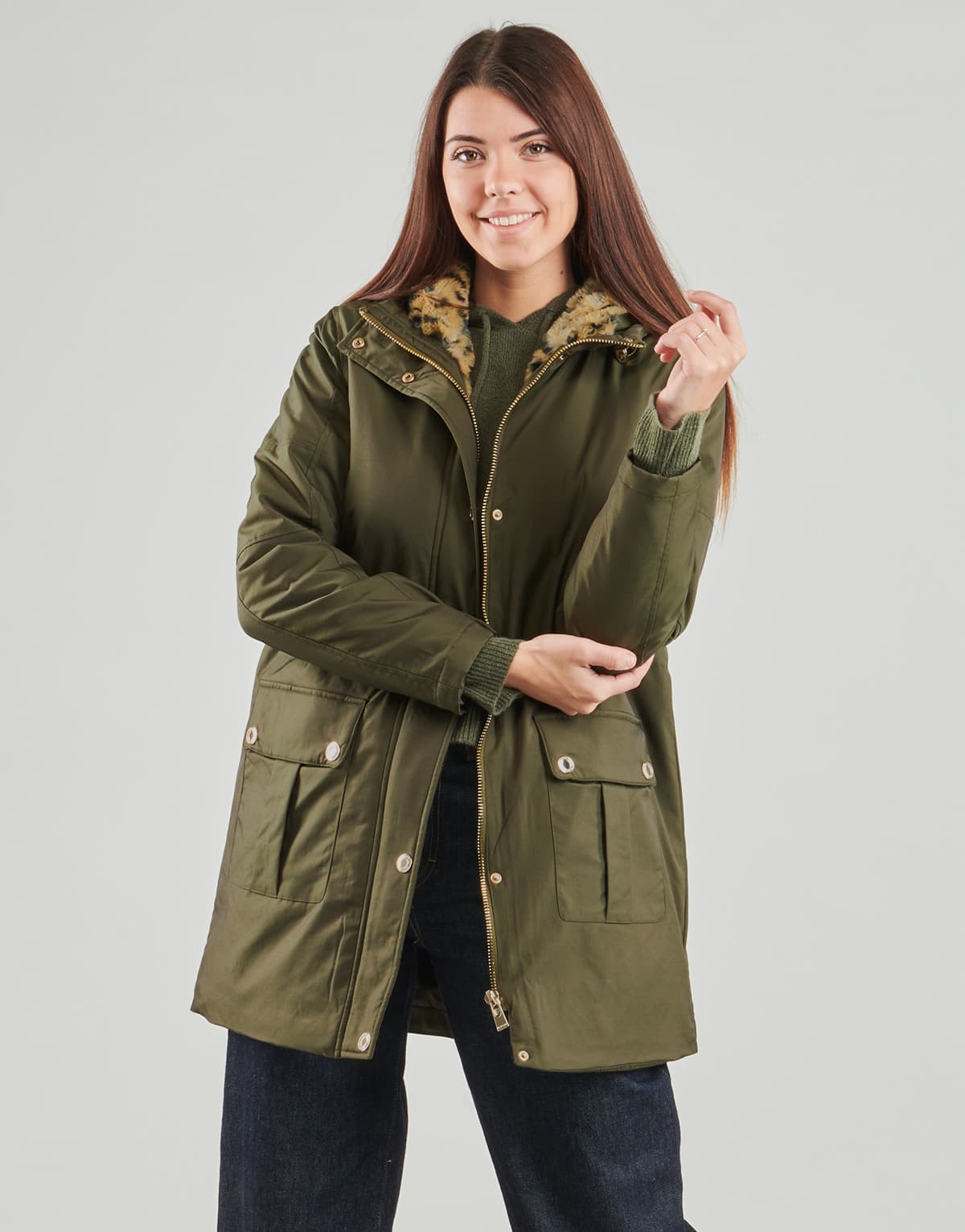 Women's Parkas Morgan Khaki