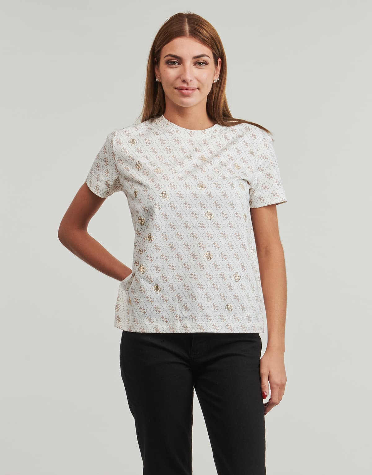 Women's T-Shirts Guess Beige