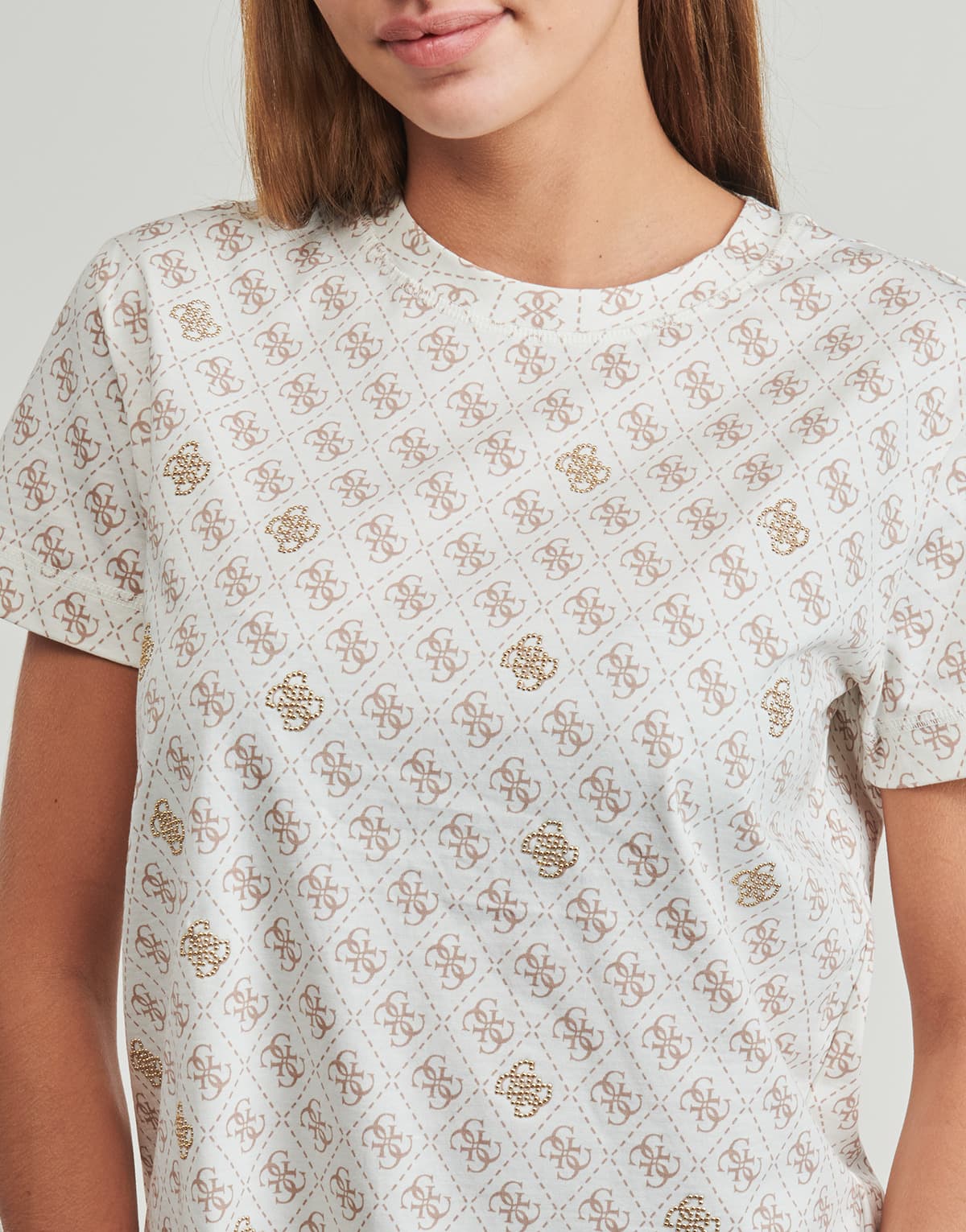 Women's T-Shirts Guess Beige