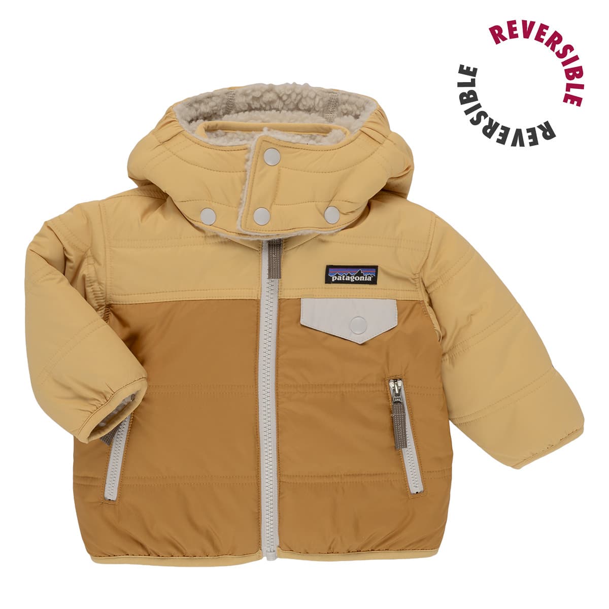 Χοντρό μπουφάν Patagonia BABY REVERSIBLE TRIBBLES HOODY