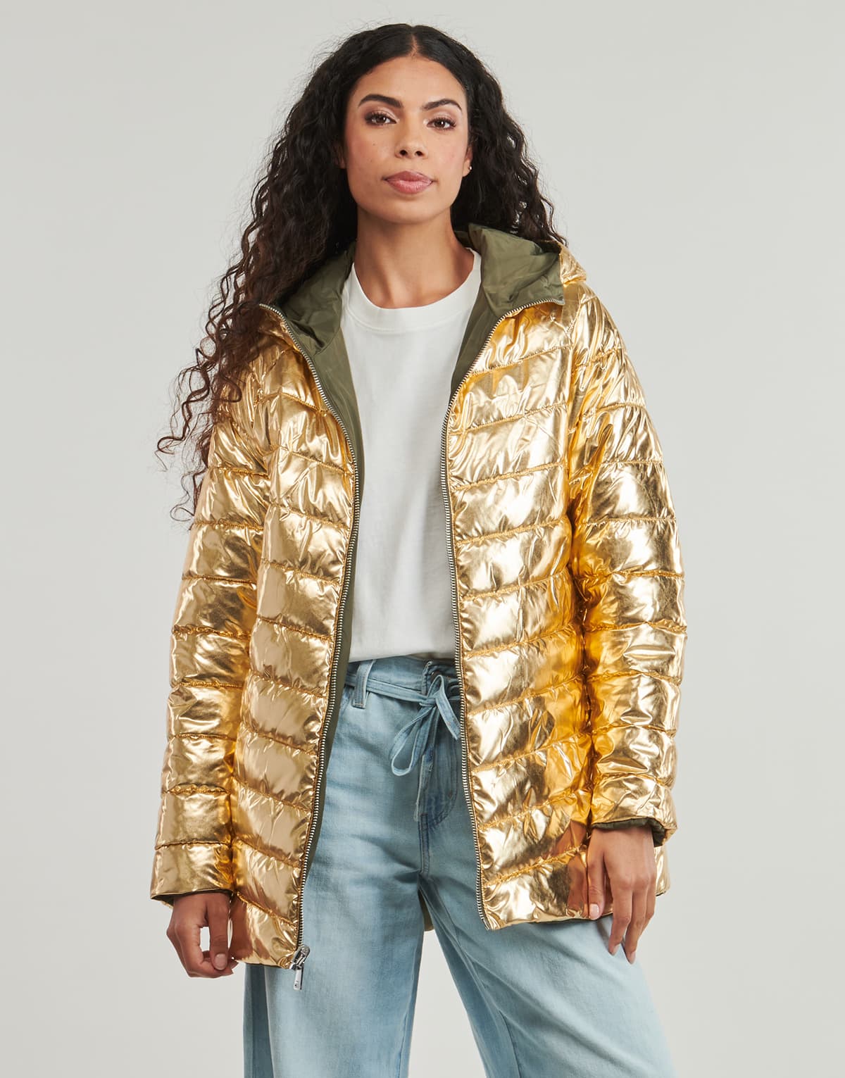 Women's Parkas Only Khaki